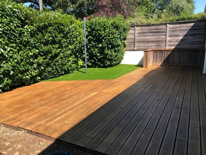 Terrasse bois aux Sables-d'Olonne réalisée par Extérieur Boa